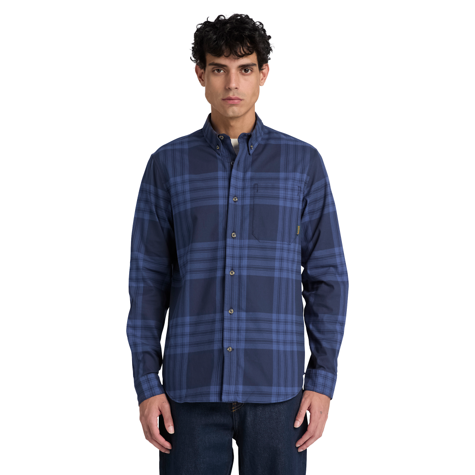 Twill House Check Shirt Dark Sapphire Yd