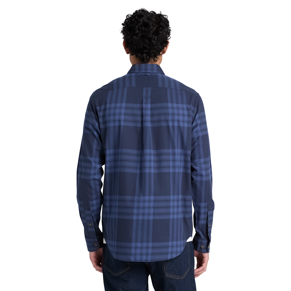 Twill House Check Shirt Dark Sapphire Yd