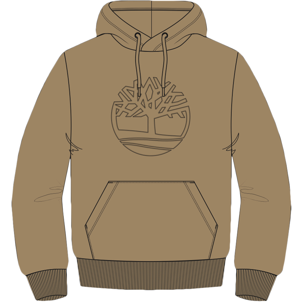 Wareham Tree Logo Patch Bb Hoodie Tannin