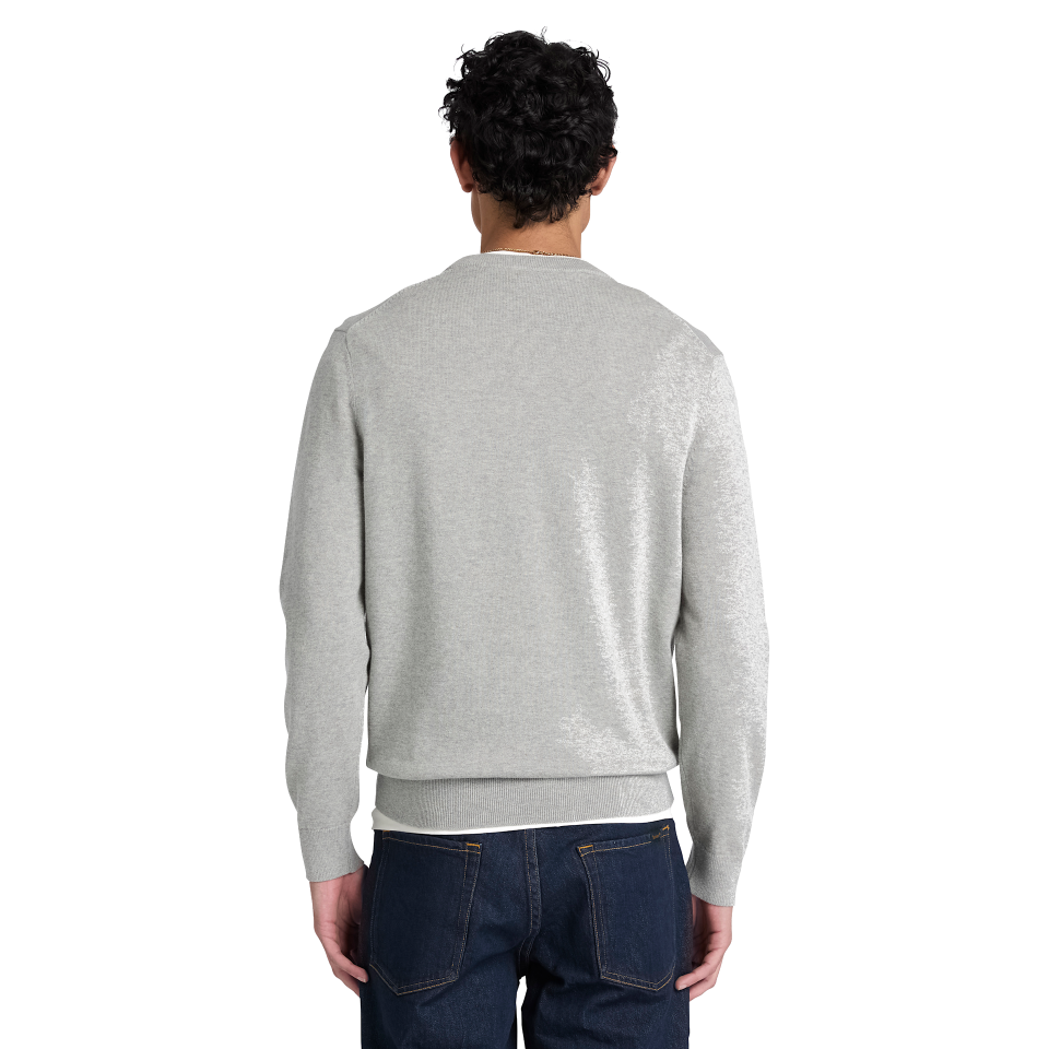 Oyster River Cotton Crewneck Sweater Medium Grey Heather