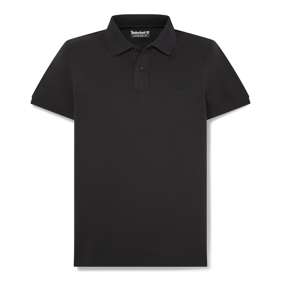 Oyster River Chest Logo Ss Polo (Slim) Black