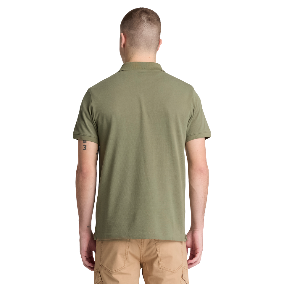 Oyster River Chest Logo Ss Polo (Slim) Deep Lichen Green