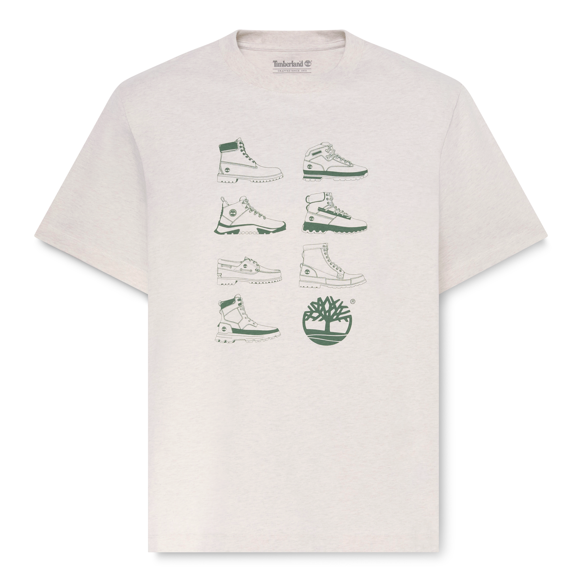 Iconic Footwear Ss Graphic Tee Light Oatmeal Heather