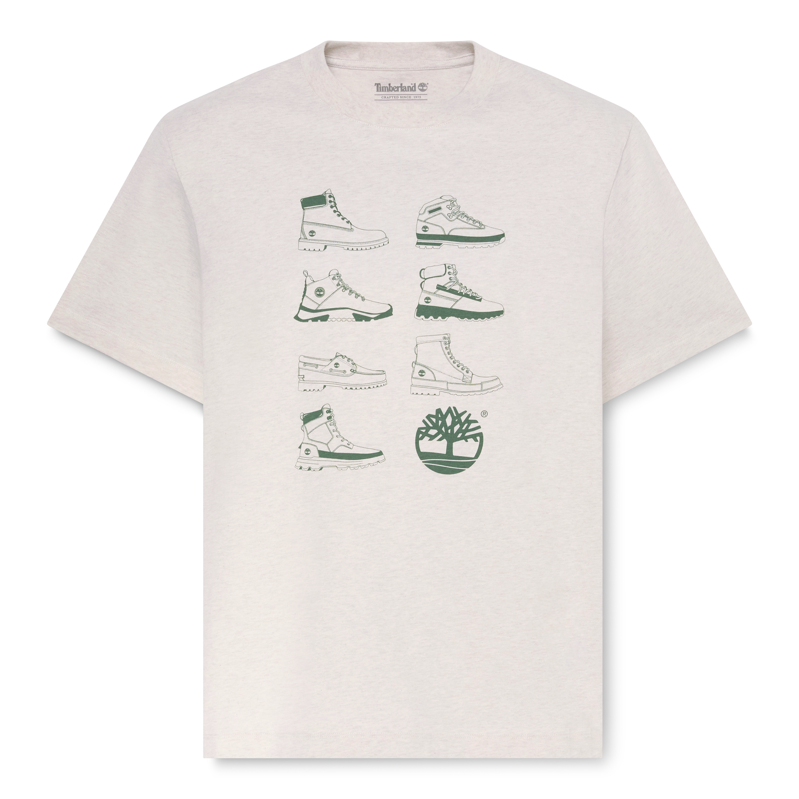 Iconic Footwear Ss Graphic Tee Light Oatmeal Heather