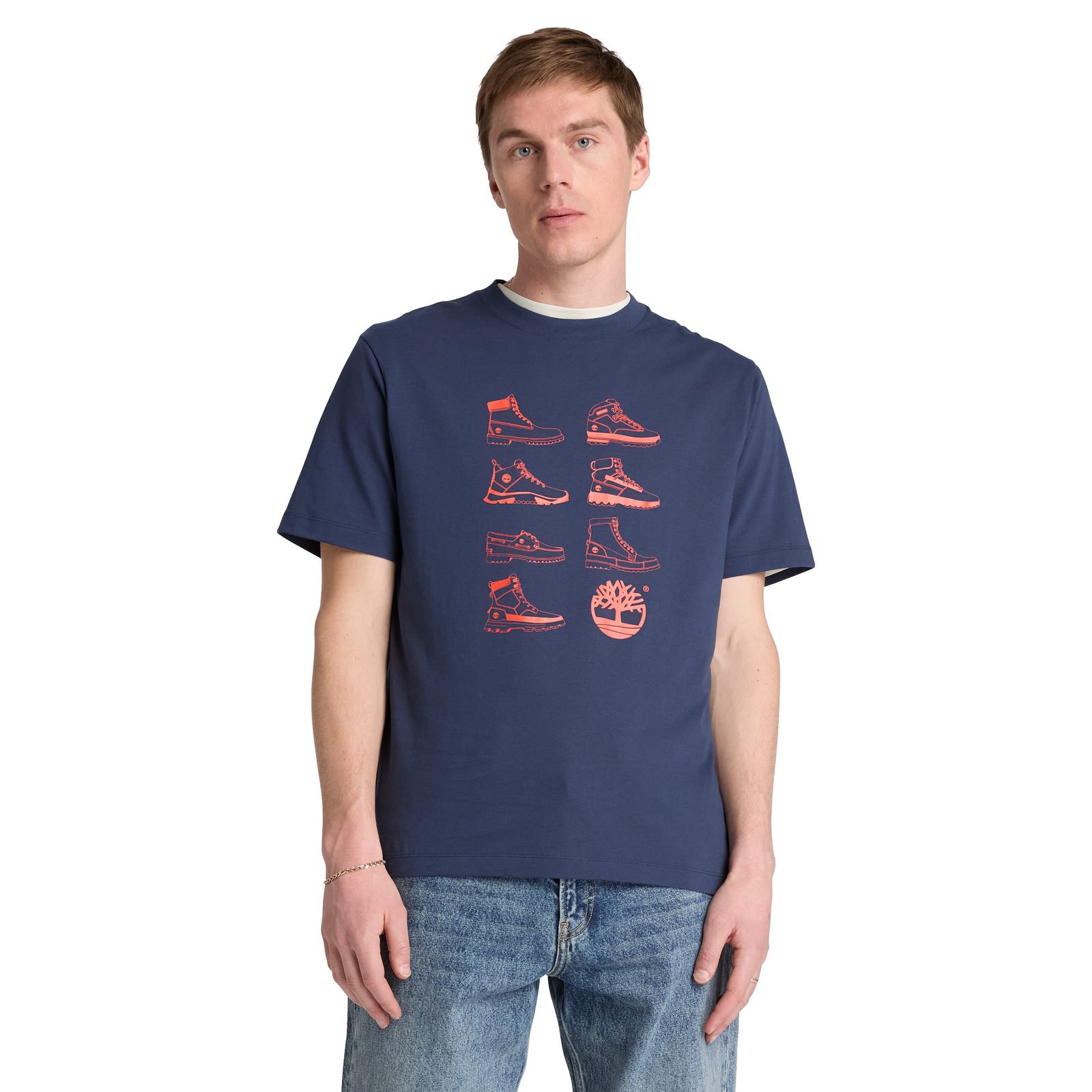 Iconic Footwear Ss Graphic Tee Mood Indigo
