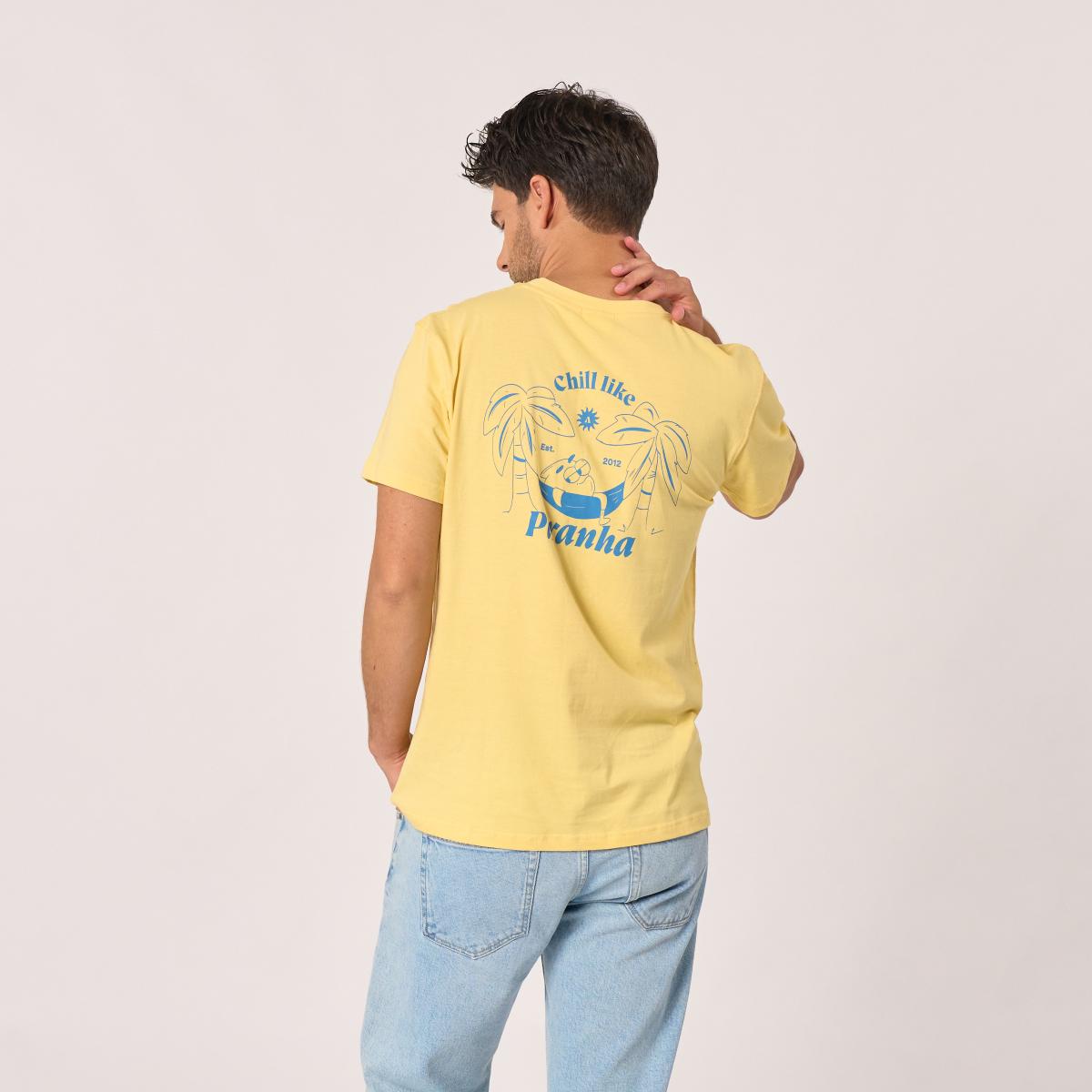 T-shirt van 100% biologisch katoen BILLY - Geel, Billy-print
