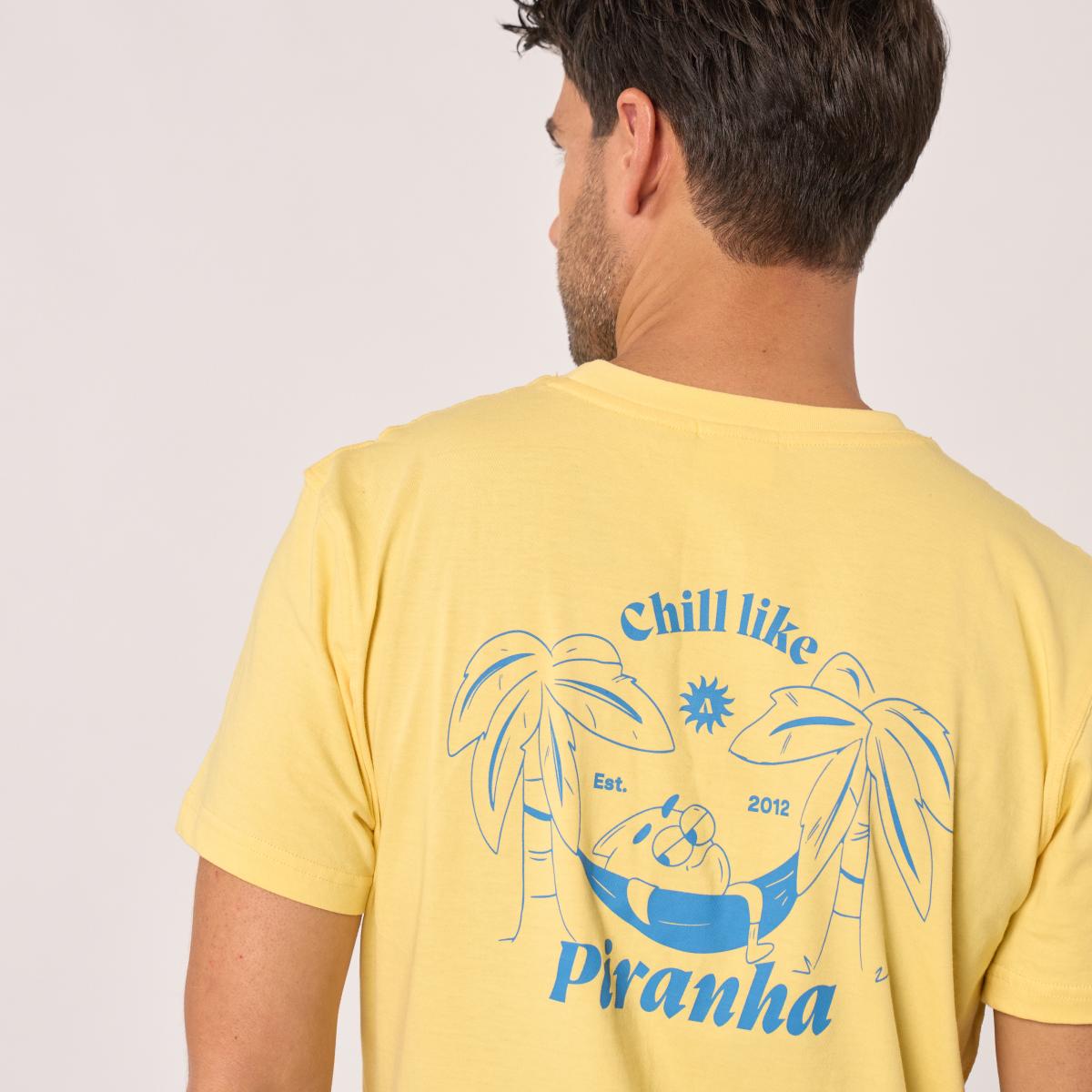 T-shirt van 100% biologisch katoen BILLY - Geel, Billy-print
