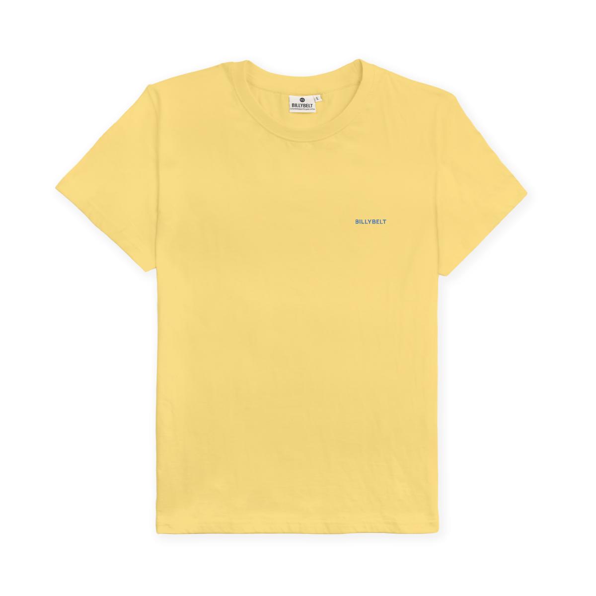 T-shirt en 100% coton bio BILLY - Jaune, imprimé Billy