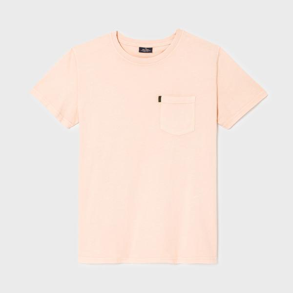 T-shirt van 100% biologisch katoen garment dye - Roze
