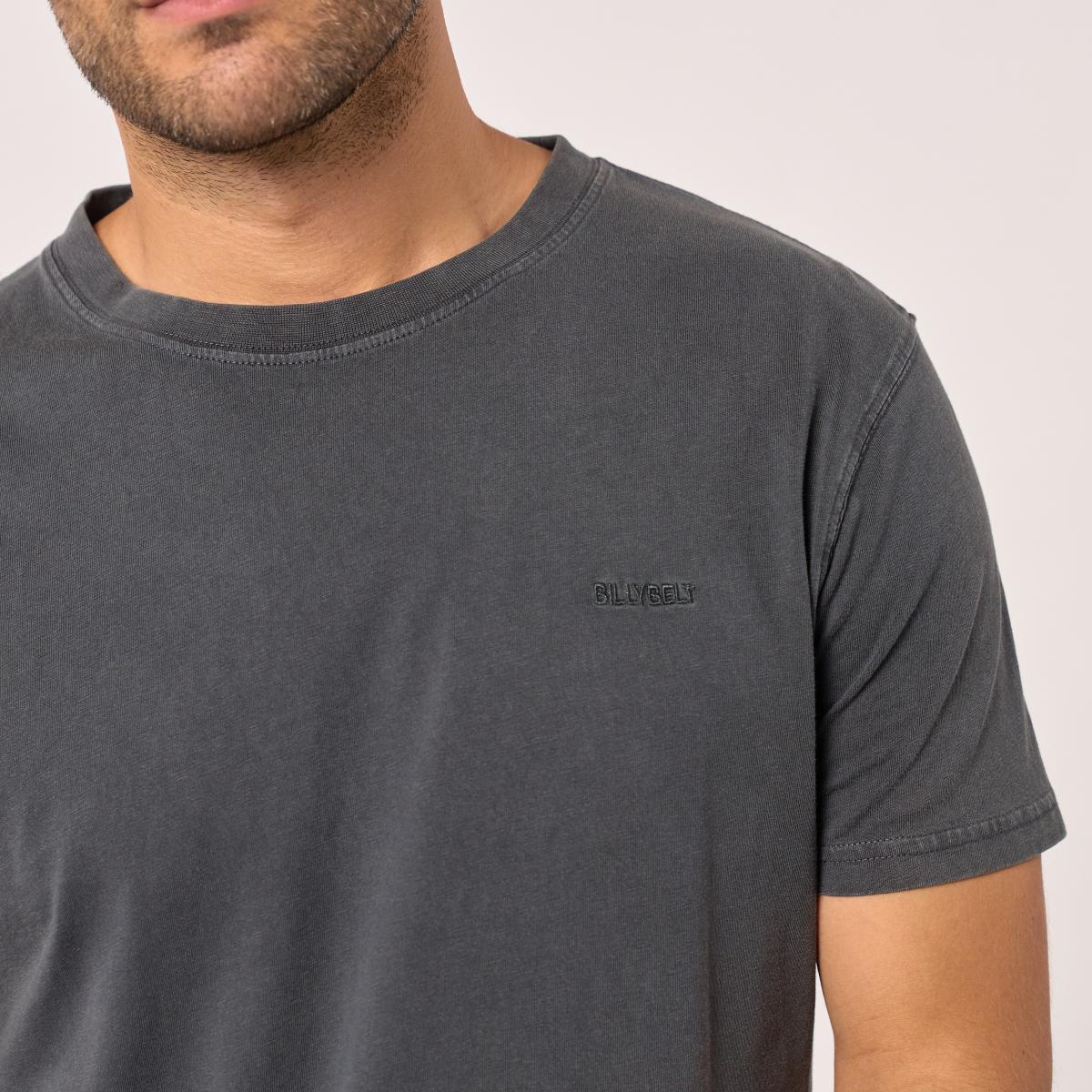 T-shirt van 100% biologisch katoen garment dye - Grijs