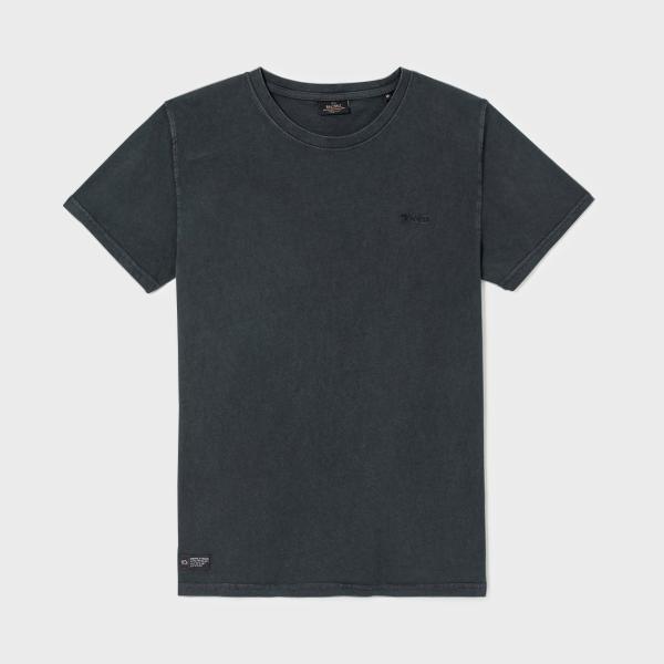 T-shirt van 100% biologisch katoen garment dye - Grijs