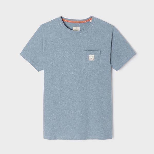 T-shirt van 100% biologisch katoen Heavy - Blauw