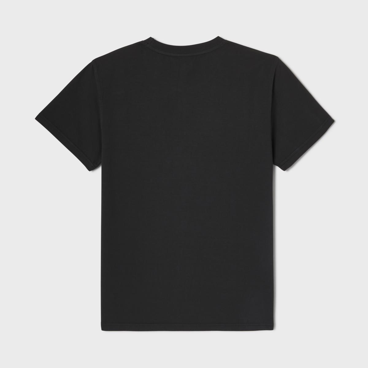 T-shirt van 100% biologisch katoen Roadtrip - Zwart, Mehari-borduursel