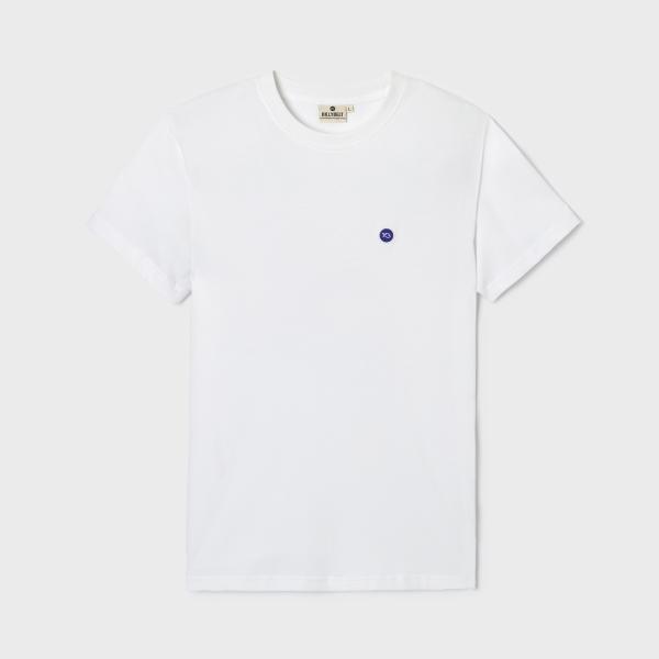 T-shirt van 100% biologisch katoen vintage - Wit, surferprint