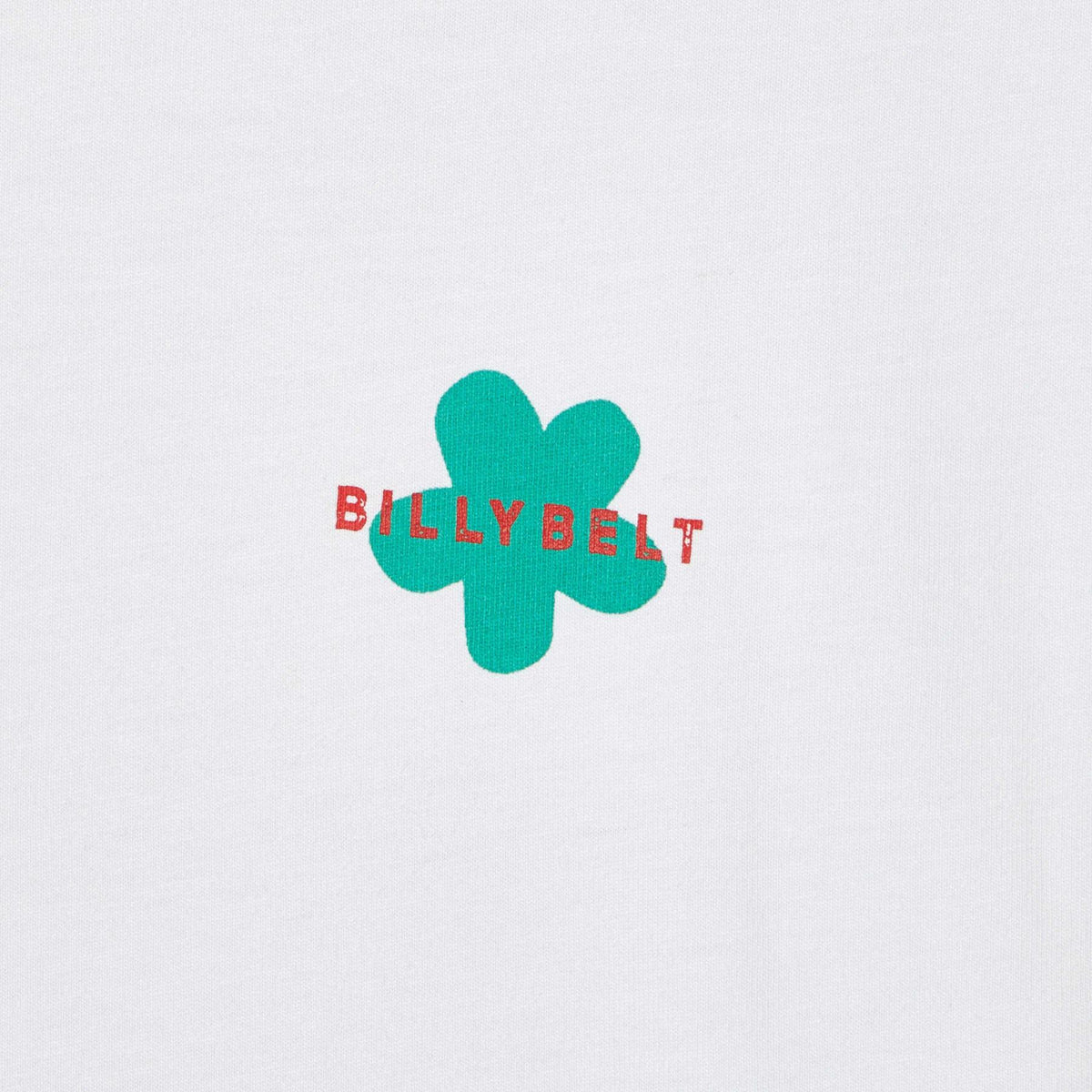 T-shirt van 100% biologisch katoen vintage - Wit, bloemenprint