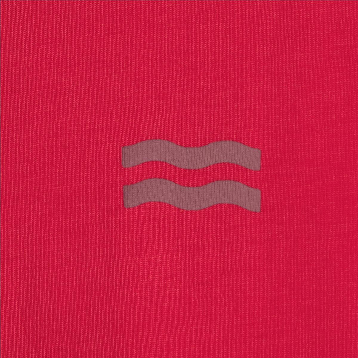 Dames-T-shirt van 100% biologisch katoen - Rood, zonneprint