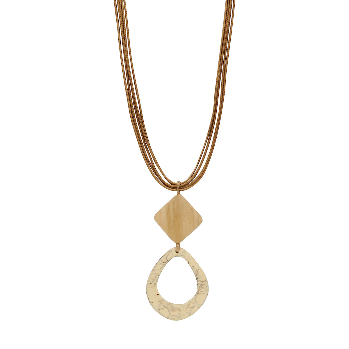 Halsketting - Unice Beige