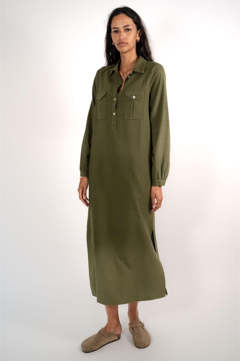 Jurk - Violetta - Khaki