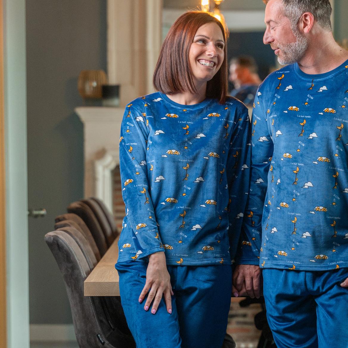 Fleece-pyjama - Vrouwen - Nachtblauw