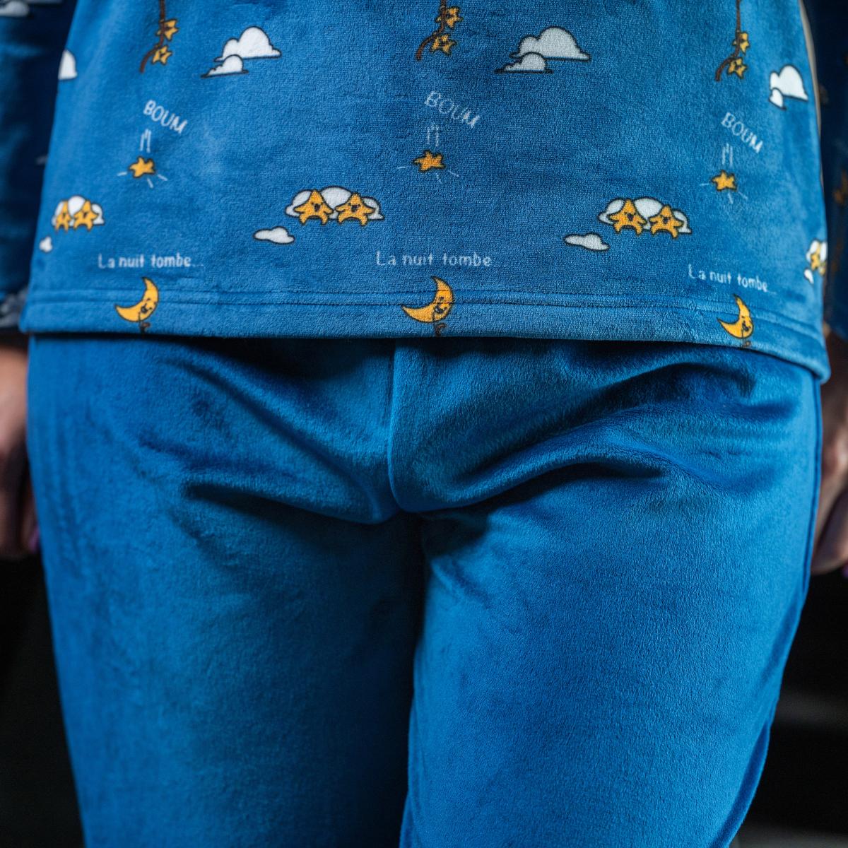 Fleece-pyjama - Vrouwen - Nachtblauw