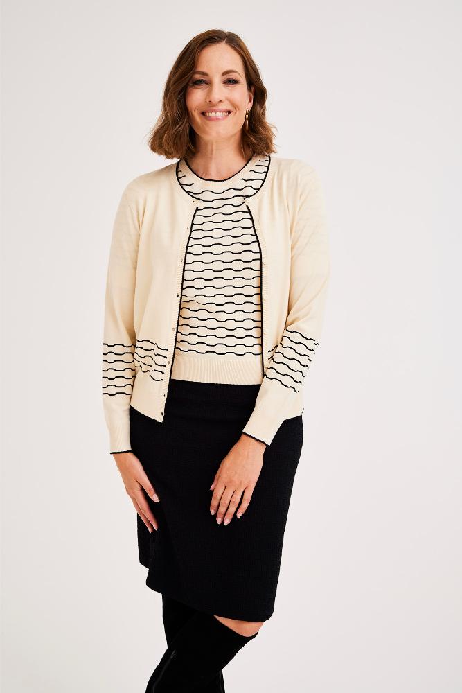 Mayerline - Gebreid Vest - Abiras - Whisper White