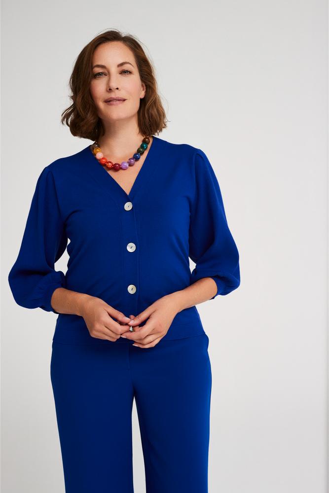 Mayerline - Gebreid Vest - Aboniface - Dazzling Blue