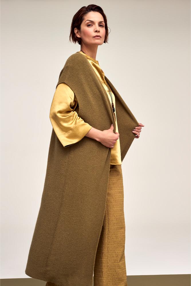 Améline - Gebreid Vest - Augustine - Martini Olive