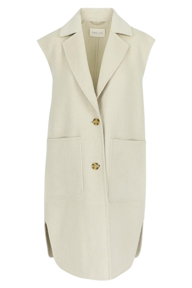 Améline - Mouwloze Blazer - Deta - Black White Simplicity