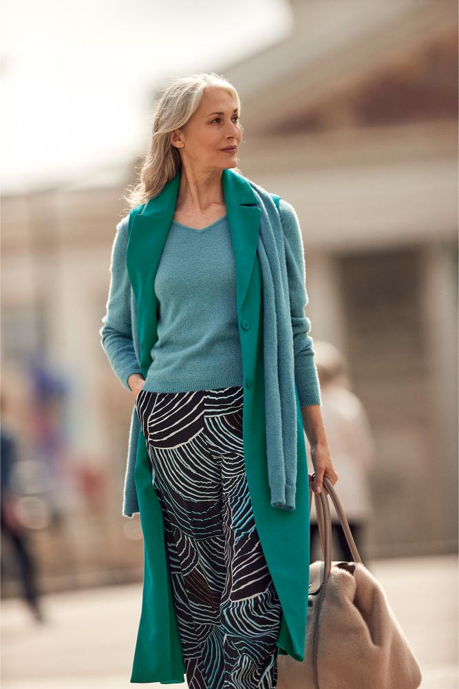 Améline - Mouwloze Blazer - Dotty - Ocean Depths