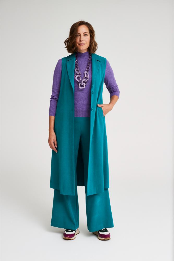 Améline - Mouwloze Blazer - Dotty - Ocean Depths