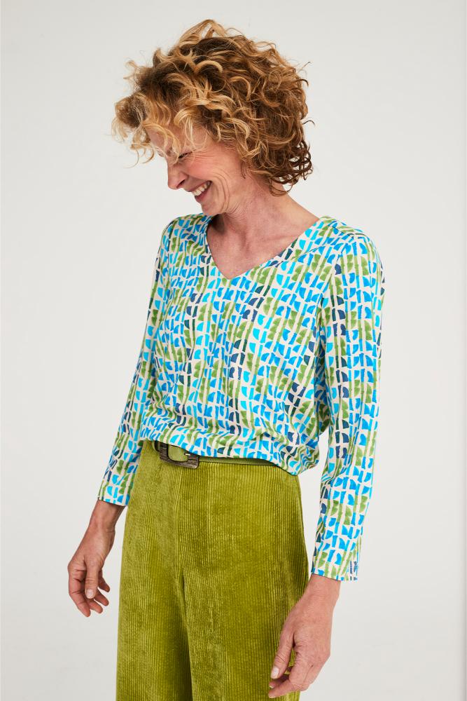 Mayerline - Jersey Blouse - Jedo - Blue Atoll