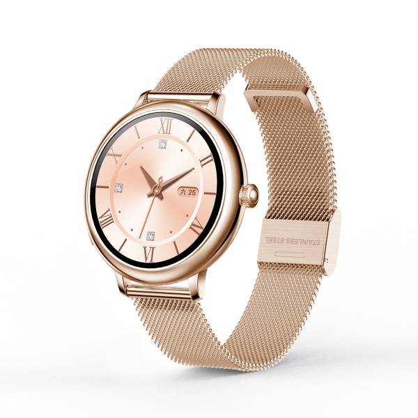 Montre Connectee  Multifonctions - Or Rose