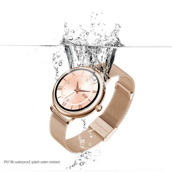 Montre Connectee  Multifonctions - Or Rose