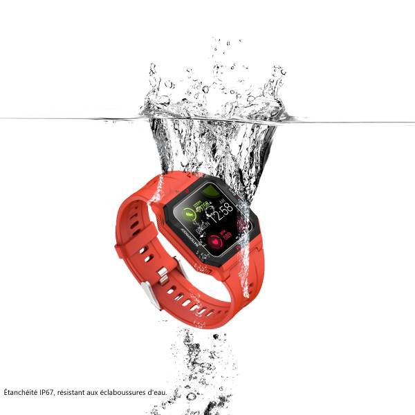 Montre Connectee Multifonctions - Rouge