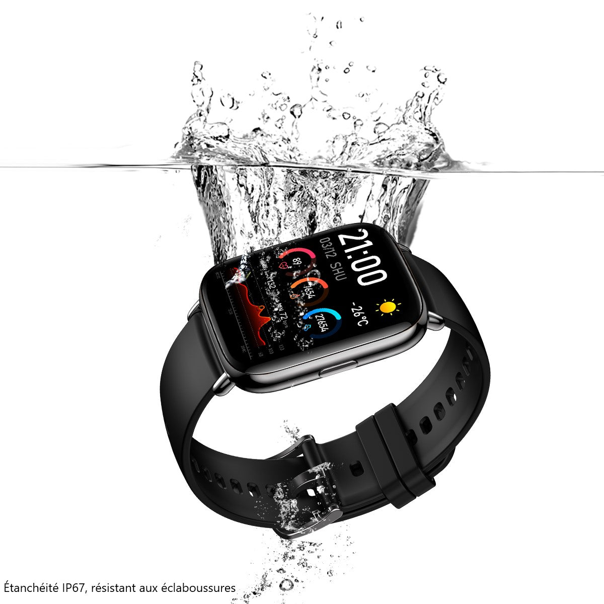 Montre Connectee Multifonctions - Noir