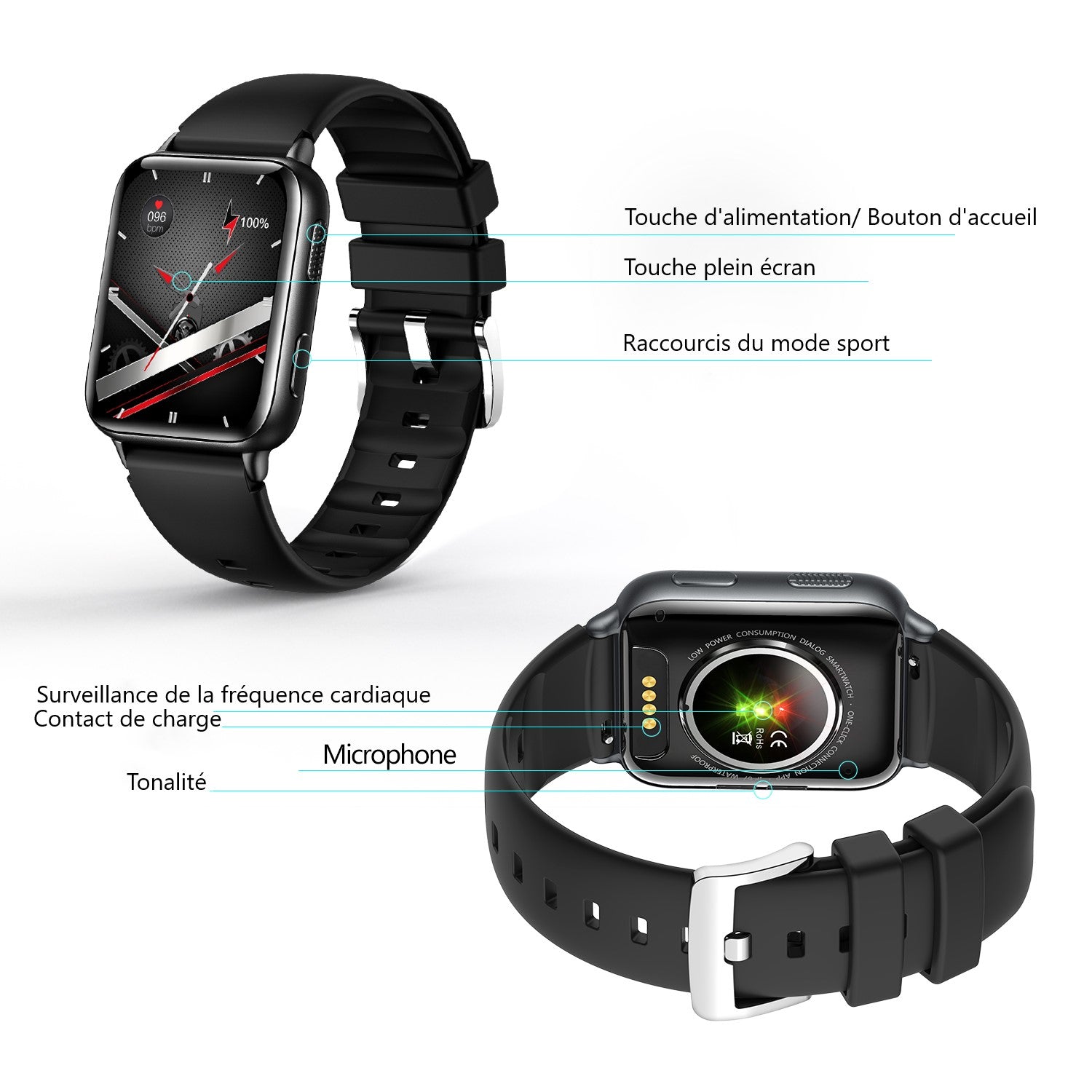 Multifunctioneel Horloge - Zwart