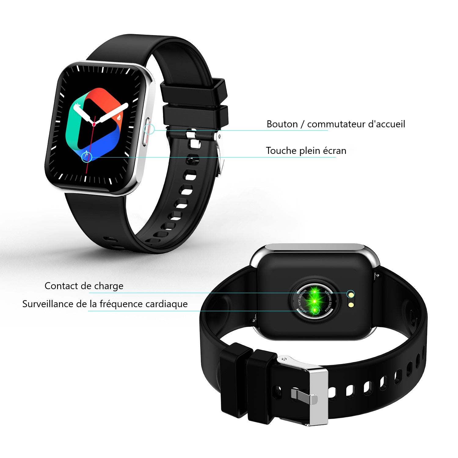 Montre Connectee Multifonctions - Noir