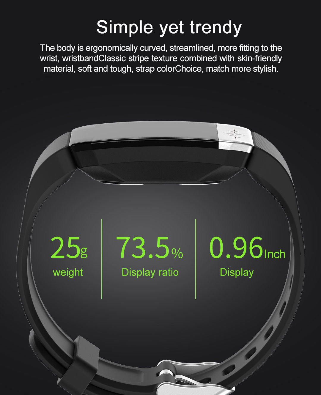 Montre  Multi-Sport Compatible Ios&Androi - Noir