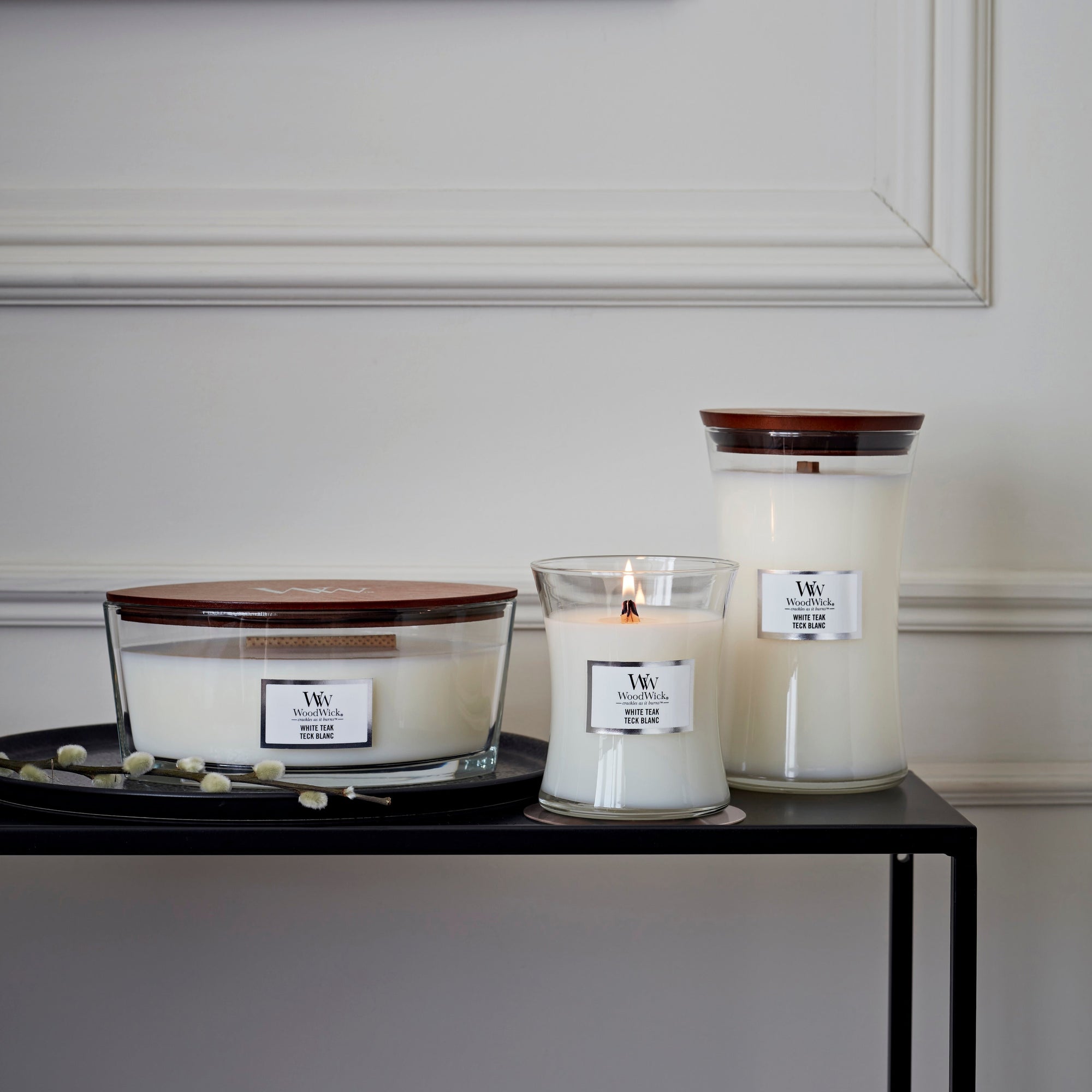 WW White Teak Medium Candle