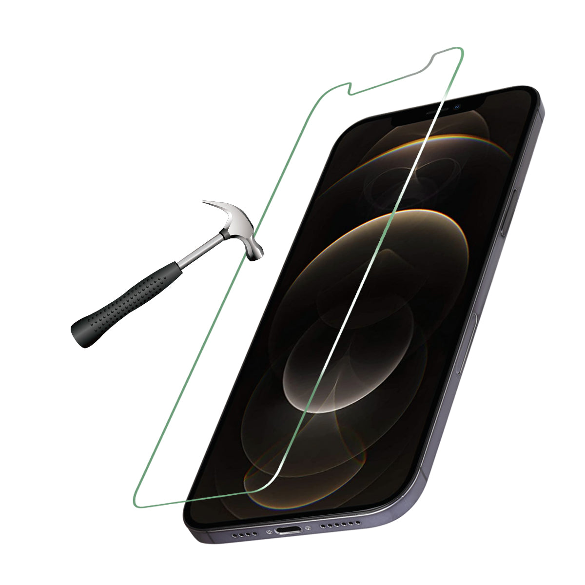 Gehard Glas 5D Voor Iphone 12 Pro Max - Transparant