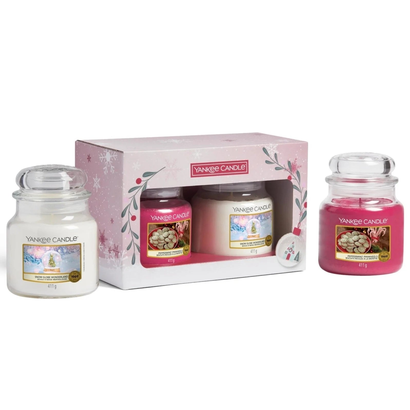 YC Snow Globe Wonderland 2 Medium Jar Gift Set