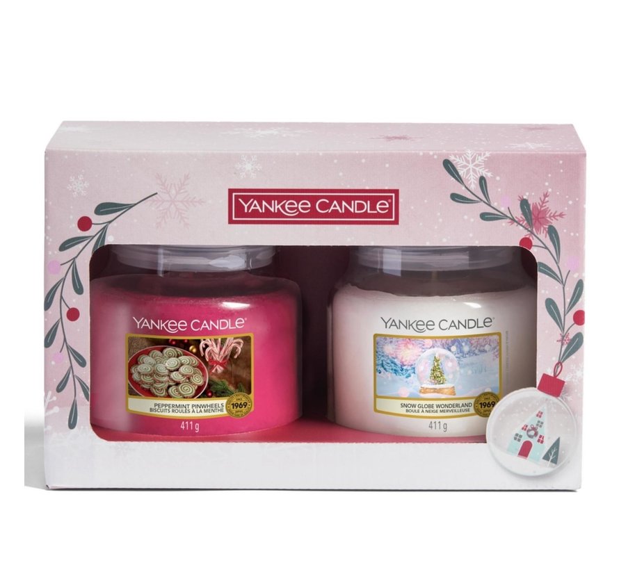 YC Snow Globe Wonderland 2 Medium Jar Gift Set