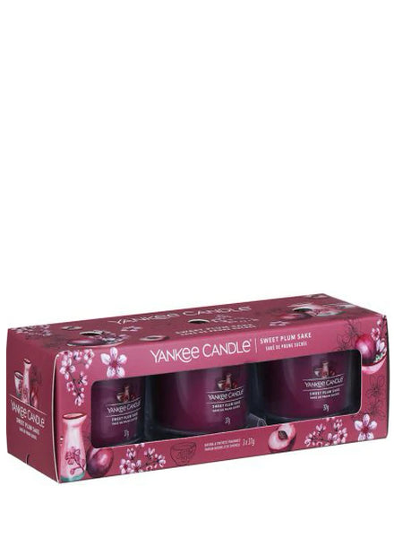 YC Sweet Plum Sake Signature Filled Votive 3-pack