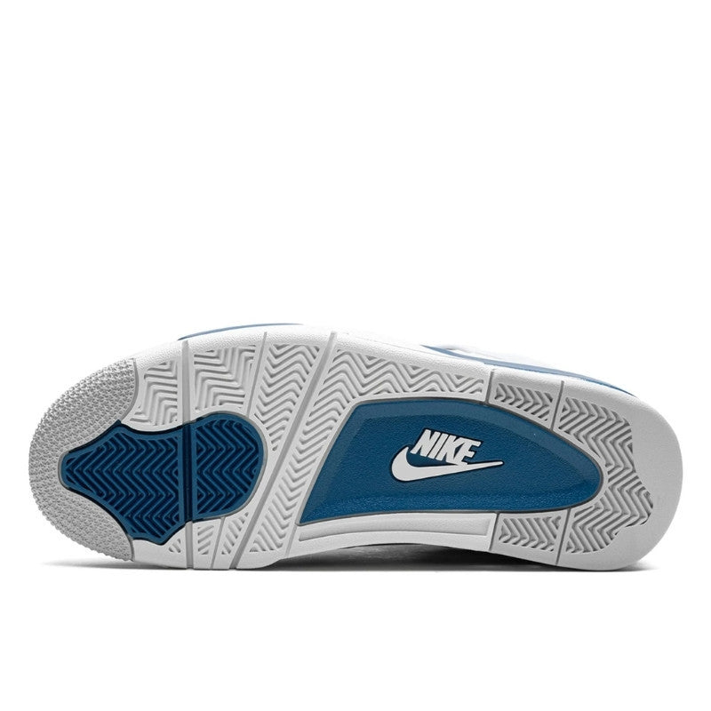 Air Jordan - Air Jordan 4 Retro Military Blue (2024) - Off-White/Military Blue/Neutral Grey