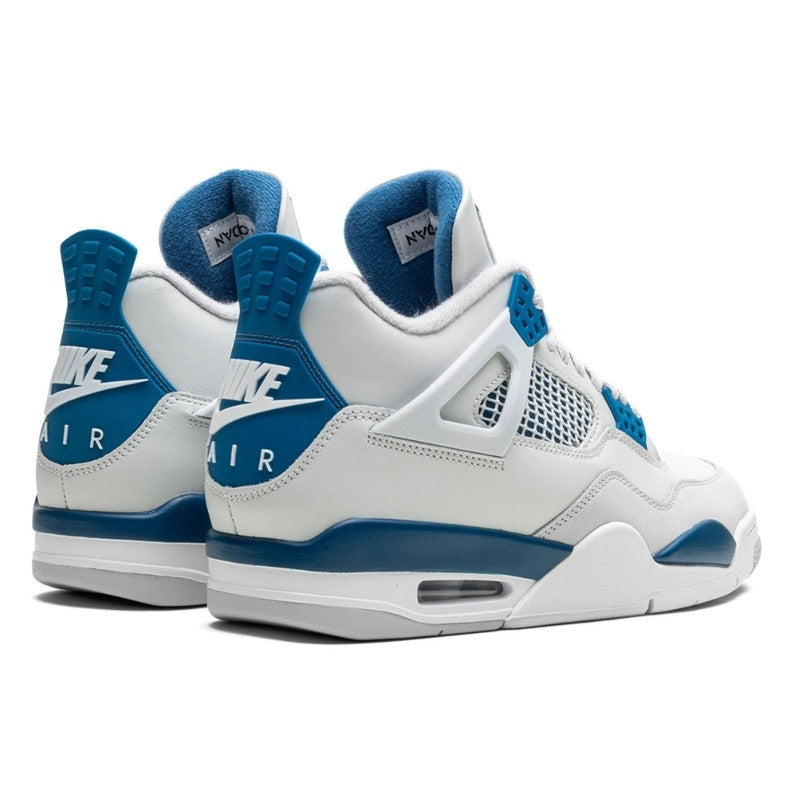 Air Jordan - Air Jordan 4 Retro Military Blue (2024) - Off-White/Military Blue/Neutral Grey