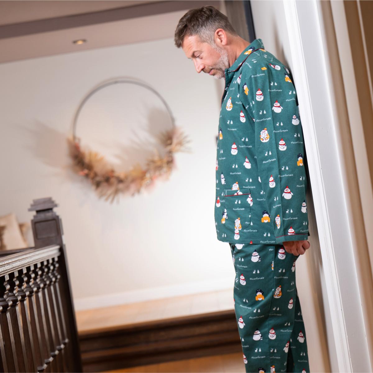 Pyjama flannelle - Homme - Vert