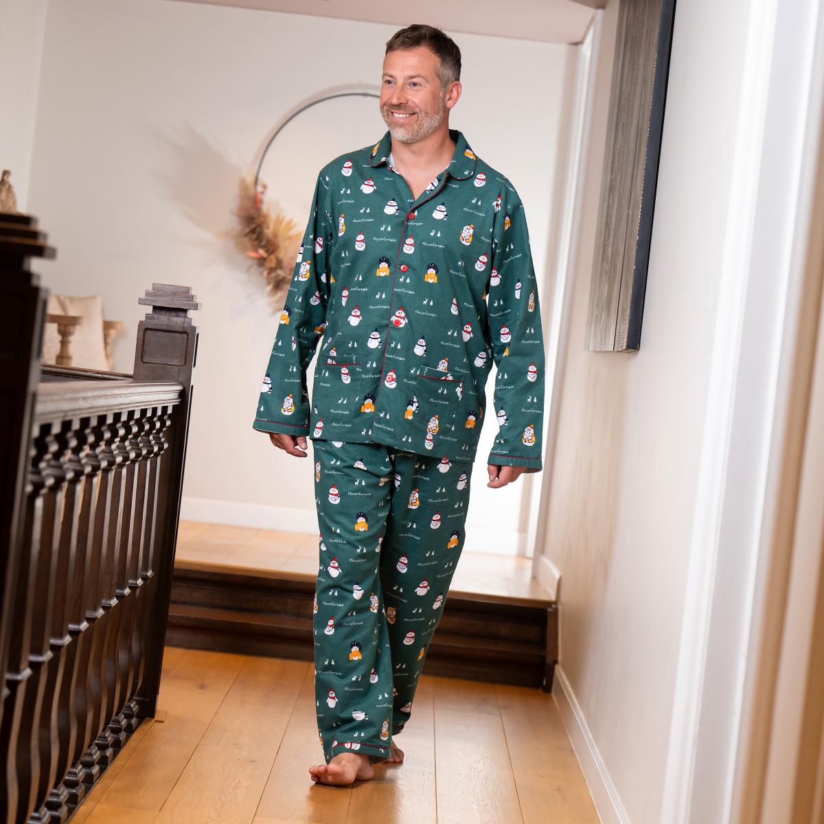Pyjama flannelle - Homme - Vert
