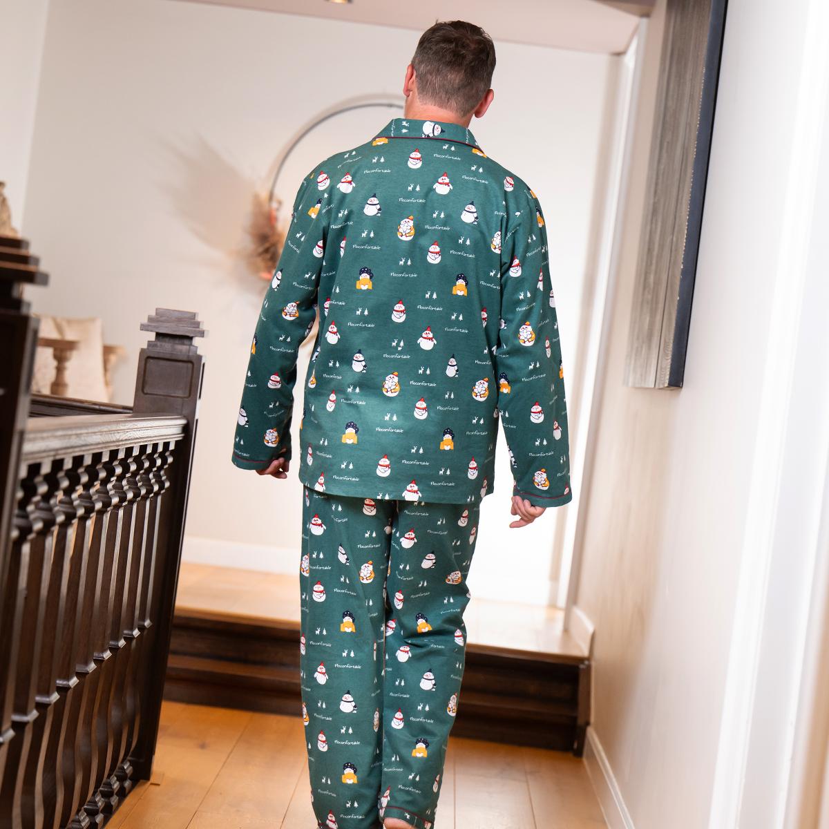 Pyjama flannelle - Homme - Vert