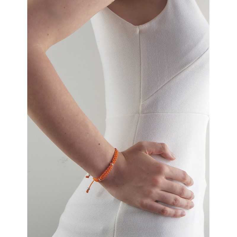 Macramé Armband Parels - Oranje