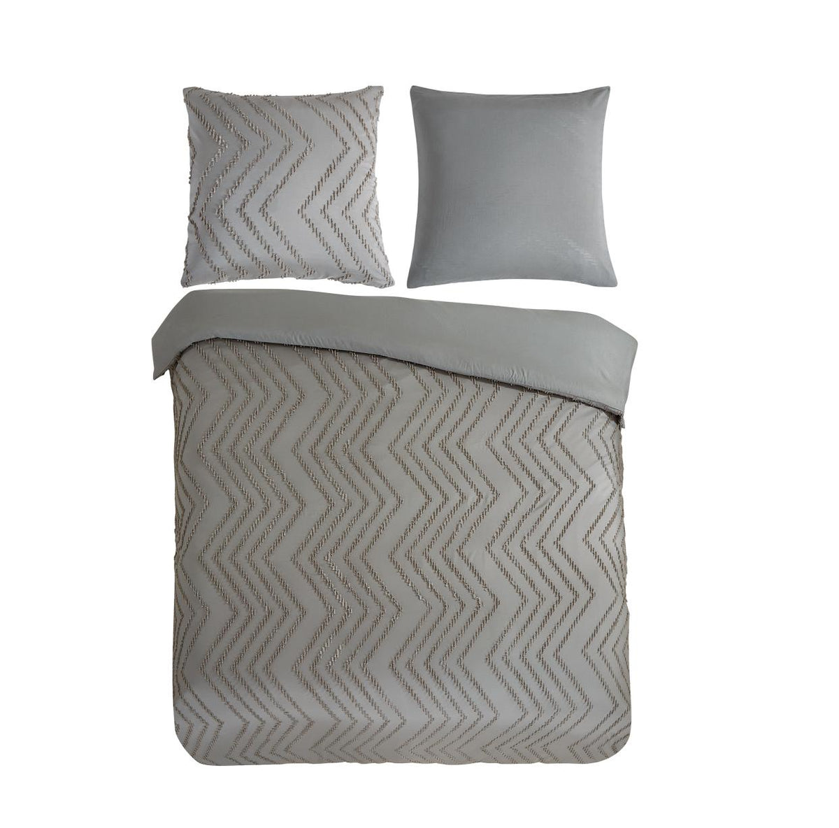 Pure - Dekbedovertrek - Zigzag - Taupe